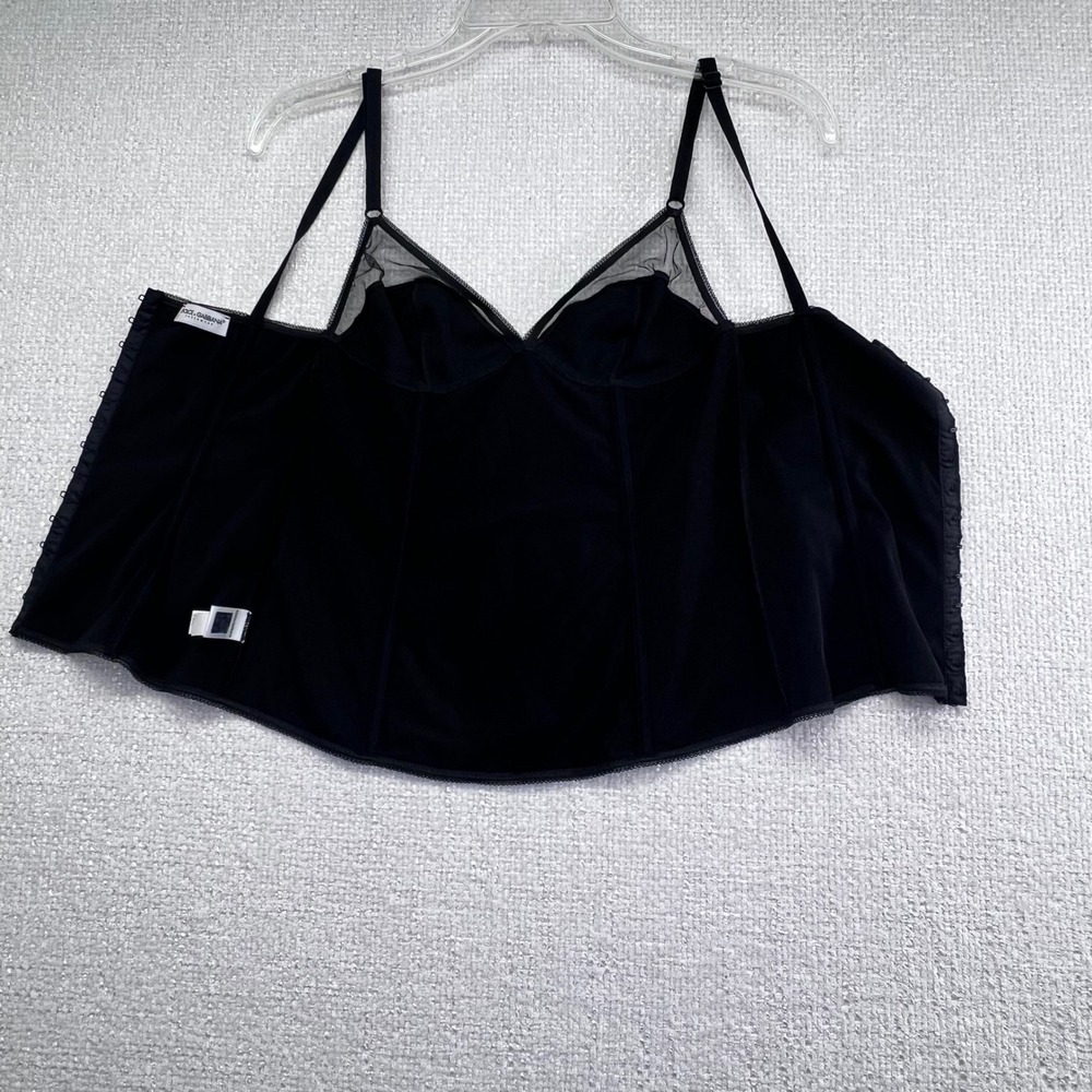 Dolce & Gabbana Black Corset Top, Adjustable Strap Cami, Lingerie, Italian - Picture 7 of 10